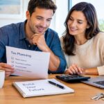 Financial adviser discussing tax planning and home loan borrowing power with Australian clients.