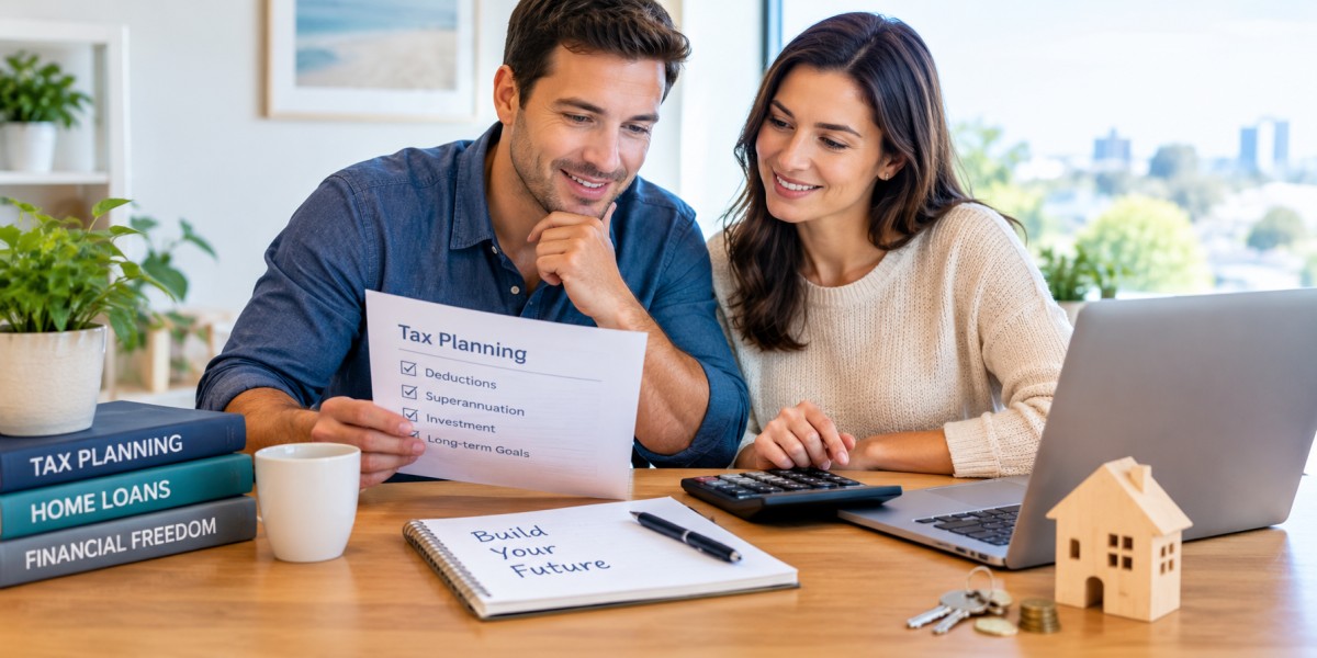 Financial adviser discussing tax planning and home loan borrowing power with Australian clients.